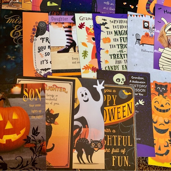 Lot of 25 Hallmark Halloween Greeting Cards Son Daughter Grandson Granddaughter - Picture 4 of 13